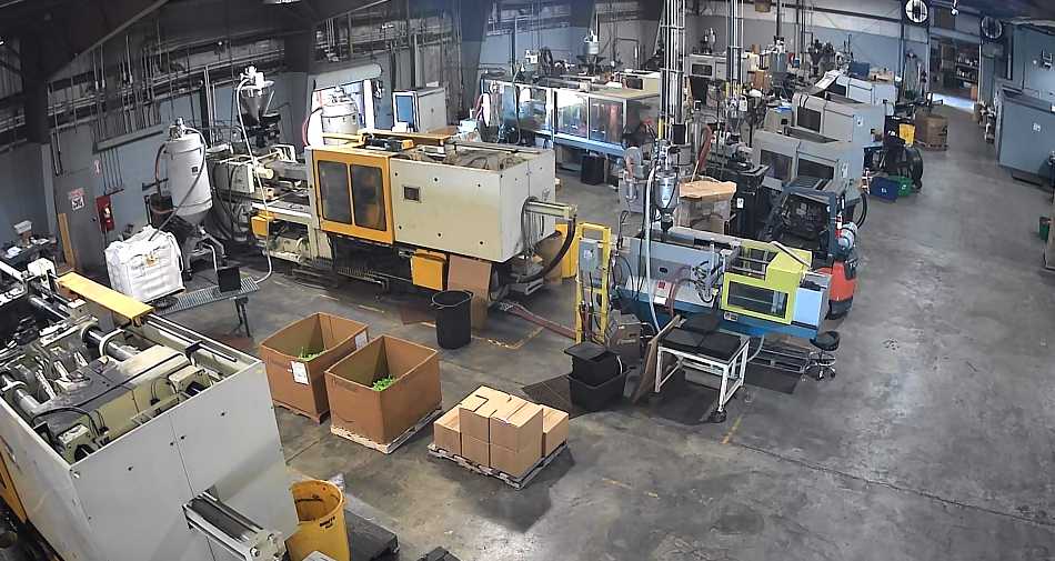 Interior of the Peliton Plastics machine shop in Valdosta, Georgia