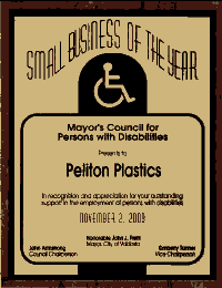 Business of the Year 2009 Peliton Plastics