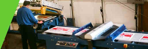 Screen printing press and UV dryer